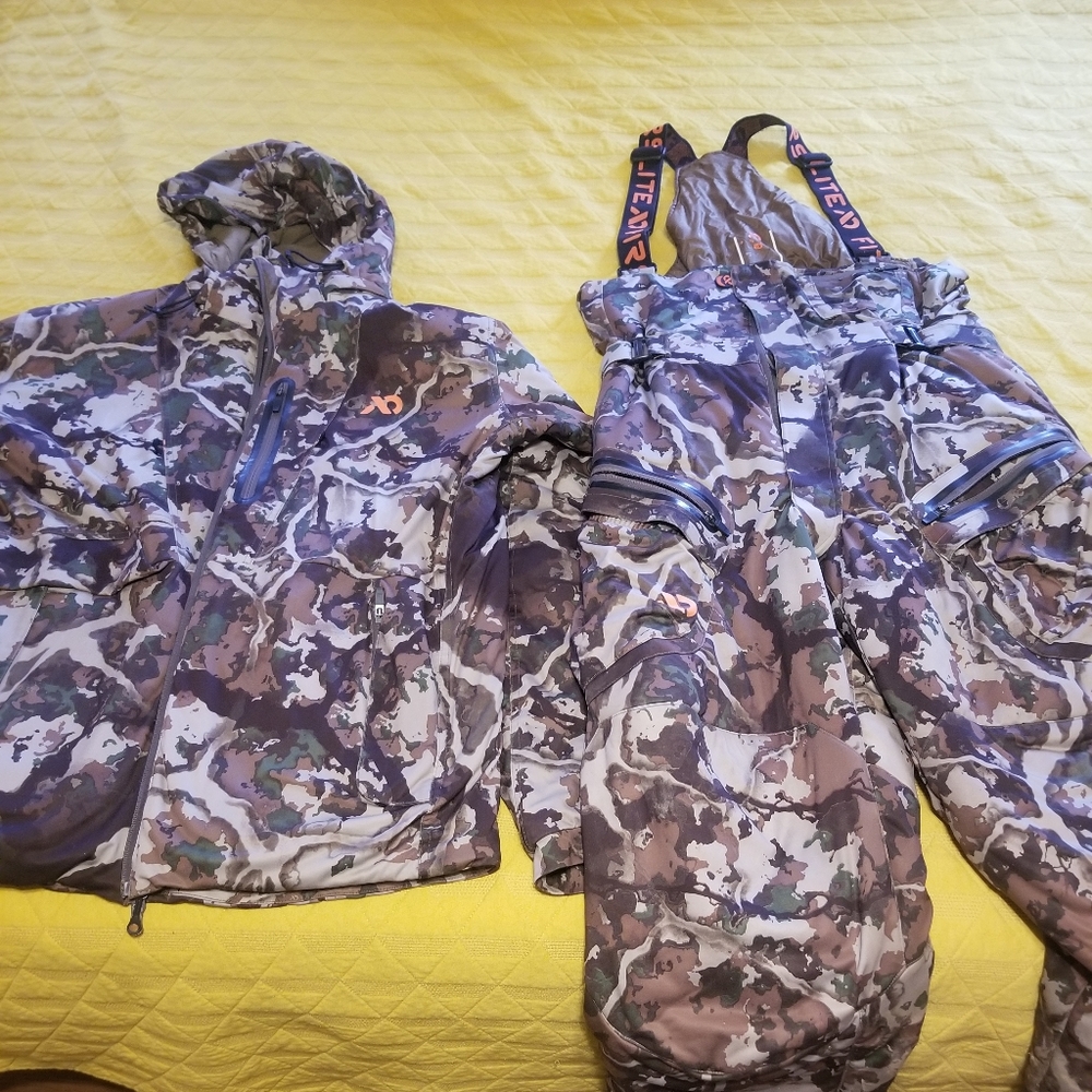 First Lite Sanctuary Jacket and bibs